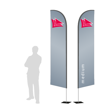 Beachflag Wind | Medium (320 cm) | beidseitig bedruckt