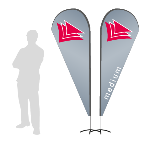 Beachflag Drop | Medium (280 cm) | beidseitig bedruckt