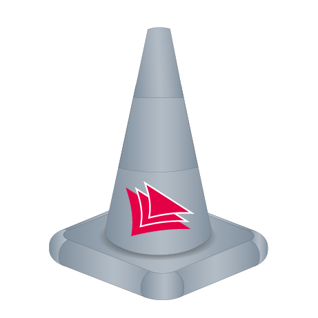 Aufblasbarer Straßenpylon als Produktnachbildung