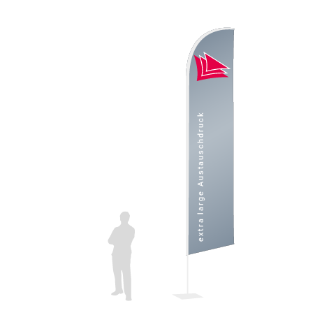 Beachflag Wind Austauschdruck | Extra Large (490 cm) | einseitig bedruckt