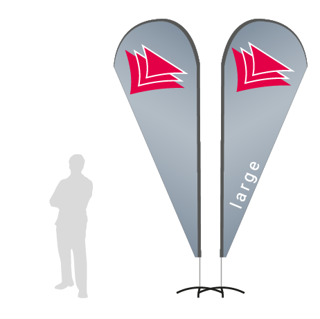 Beachflag Drop | Large (350 cm) | beidseitig bedruckt