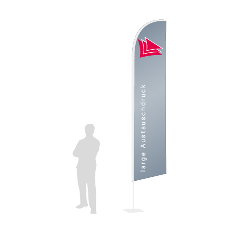 Beachflag Wind Austauschdruck | Large (400 cm) | einseitig bedruckt