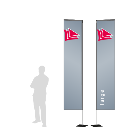Beachflag Rechteck | Large (400 cm) | beidseitig bedruckt