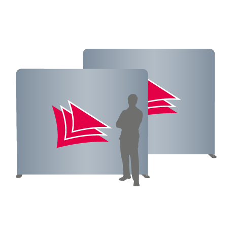Textilwand ALU | 240er gerade | beidseitig bedruckt