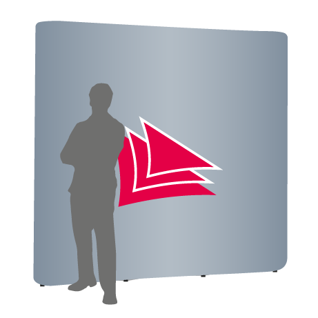 Pop-Up Faltwand | 3 x 3 Felder gerade | einseitig bedruckt