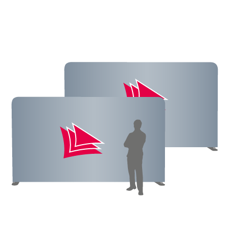 Textilwand ALU | 500er gerade | beidseitig bedruckt
