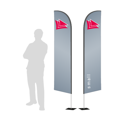 Beachflag Wind | Small (260 cm) | beidseitig bedruckt