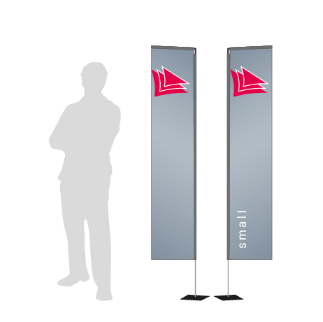 Beachflag Rechteck | Small (200 cm) | beidseitig bedruckt