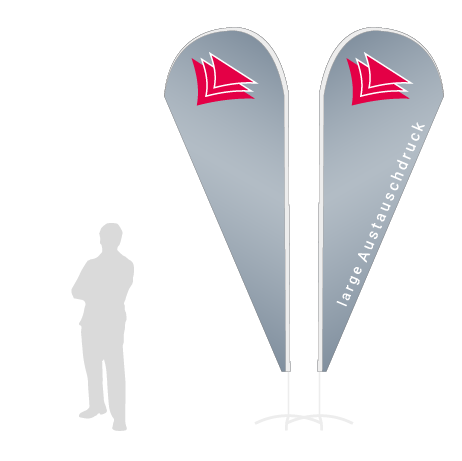 Beachflag Drop Austauschdruck | Large (350 cm) | beidseitig bedruckt