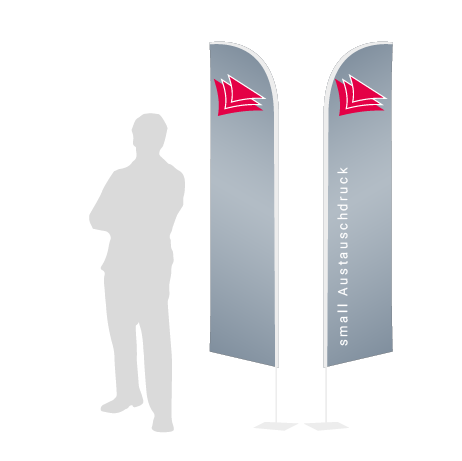 Beachflag Wind Austauschdruck | Small (260 cm) | beidseitig bedruckt