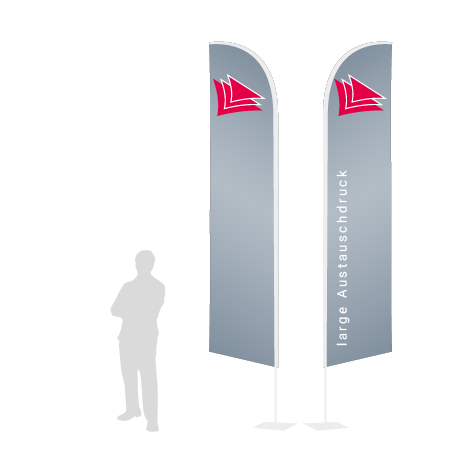 Beachflag Wind Austauschdruck | Large (400 cm) | beidseitig bedruckt