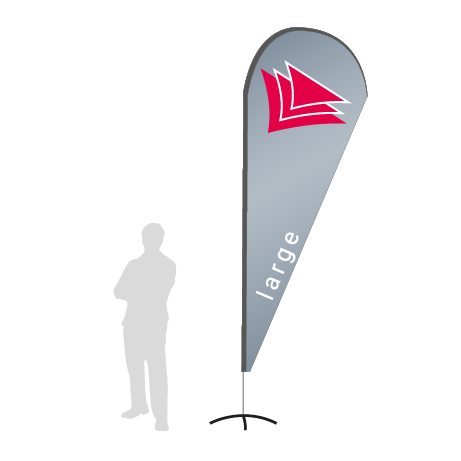 Beachflag Drop | Large (350 cm) | einseitig bedruckt