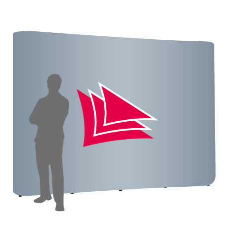 Pop-Up Faltwand | 4 x 3 Felder gerade | einseitig bedruckt